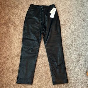NWT Benard Couture Hi Rise Leather Pants